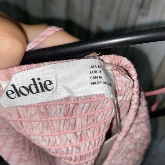 NWT Elodie Ruched Strappy Pink Halter Crop - Picture 7 of 10